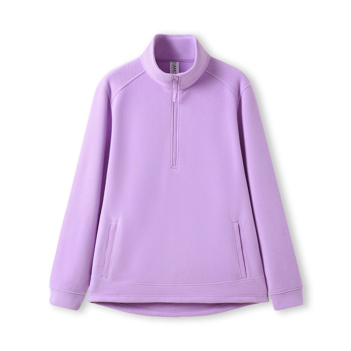 320gsm Men's / Unisex  Polar Fleece Half Zip Top - Lavender - Front