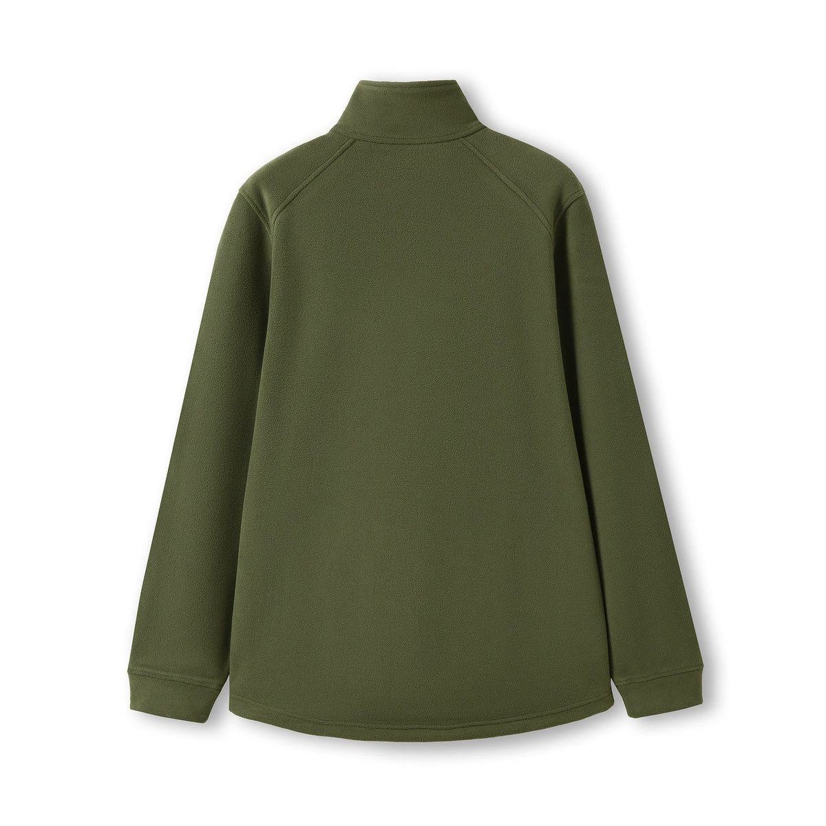 320gsm Men's / Unisex  Polar Fleece Half Zip Top - Olive - Back
