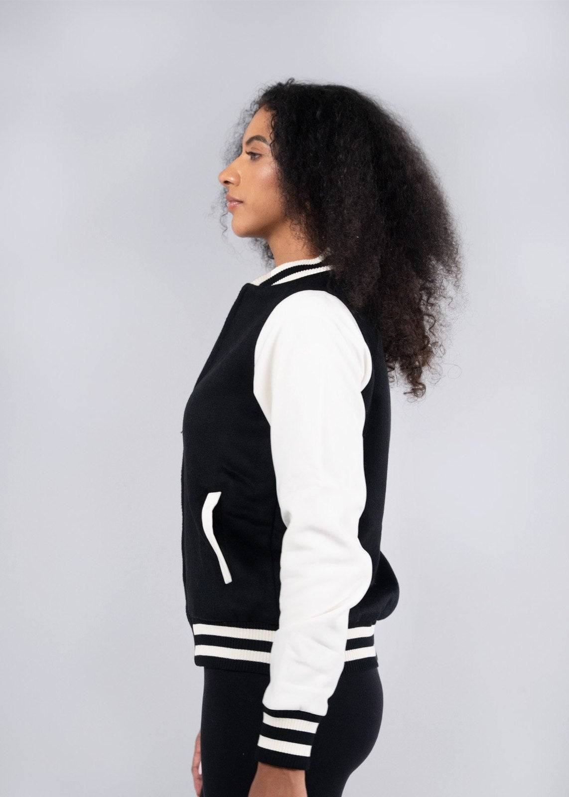 500gsm Women's/Junior Wool Blend Soft Shell Varsity Jacket - view