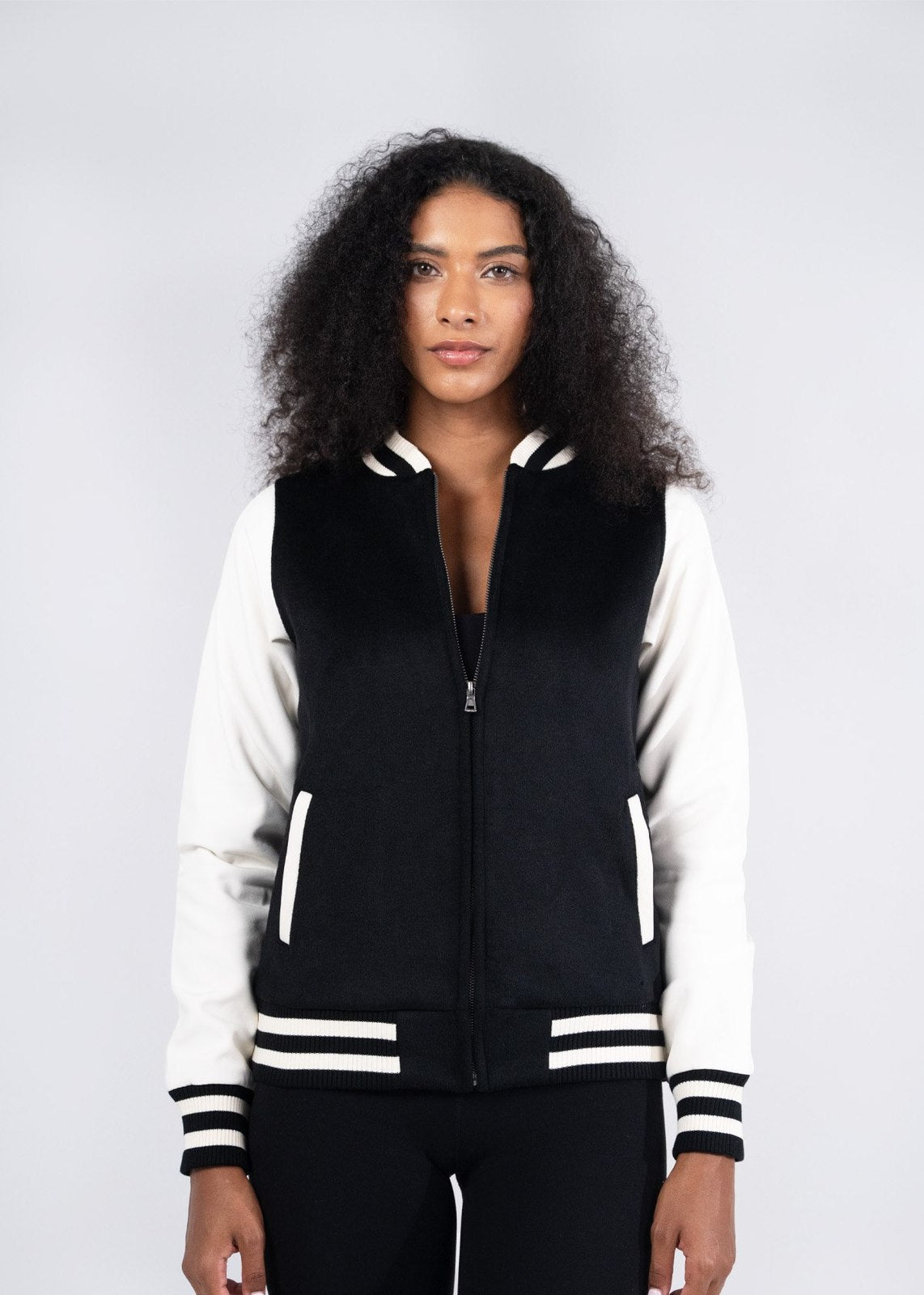 500gsm Women's/Junior Wool Blend Soft Shell Varsity Jacket - view