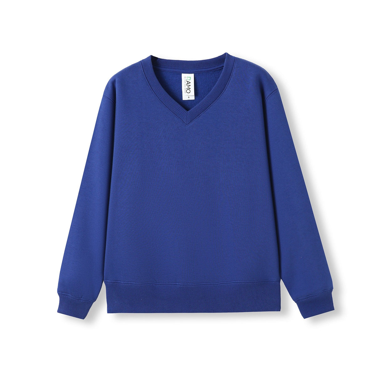 Kids v-neck Fleece - Royal Blue - Front