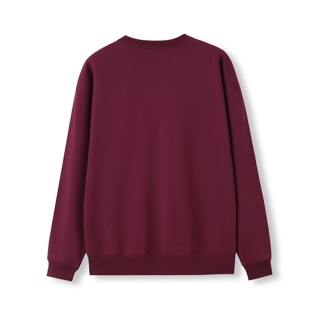 Men's/Unisex V-neck Fleece - Maroon - Back