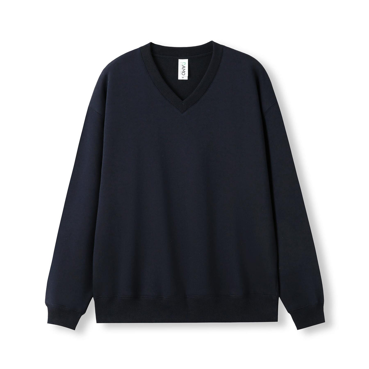 Men's/Unisex V-neck Fleece - Navy Blue - Front