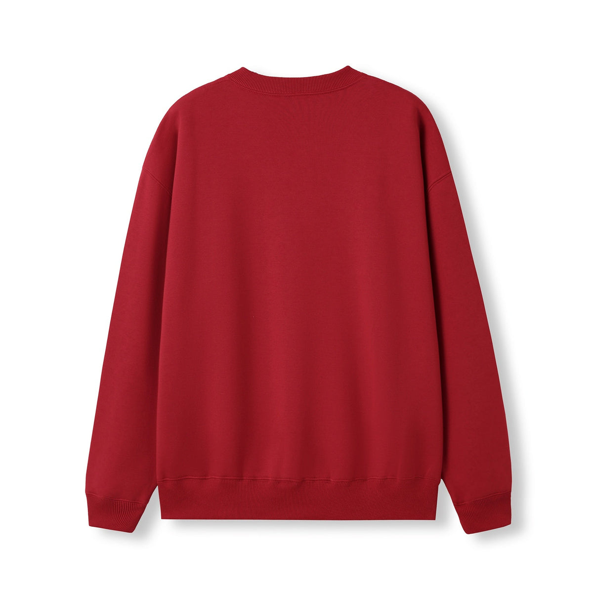 Men's/Unisex V-neck Fleece - Red - Back