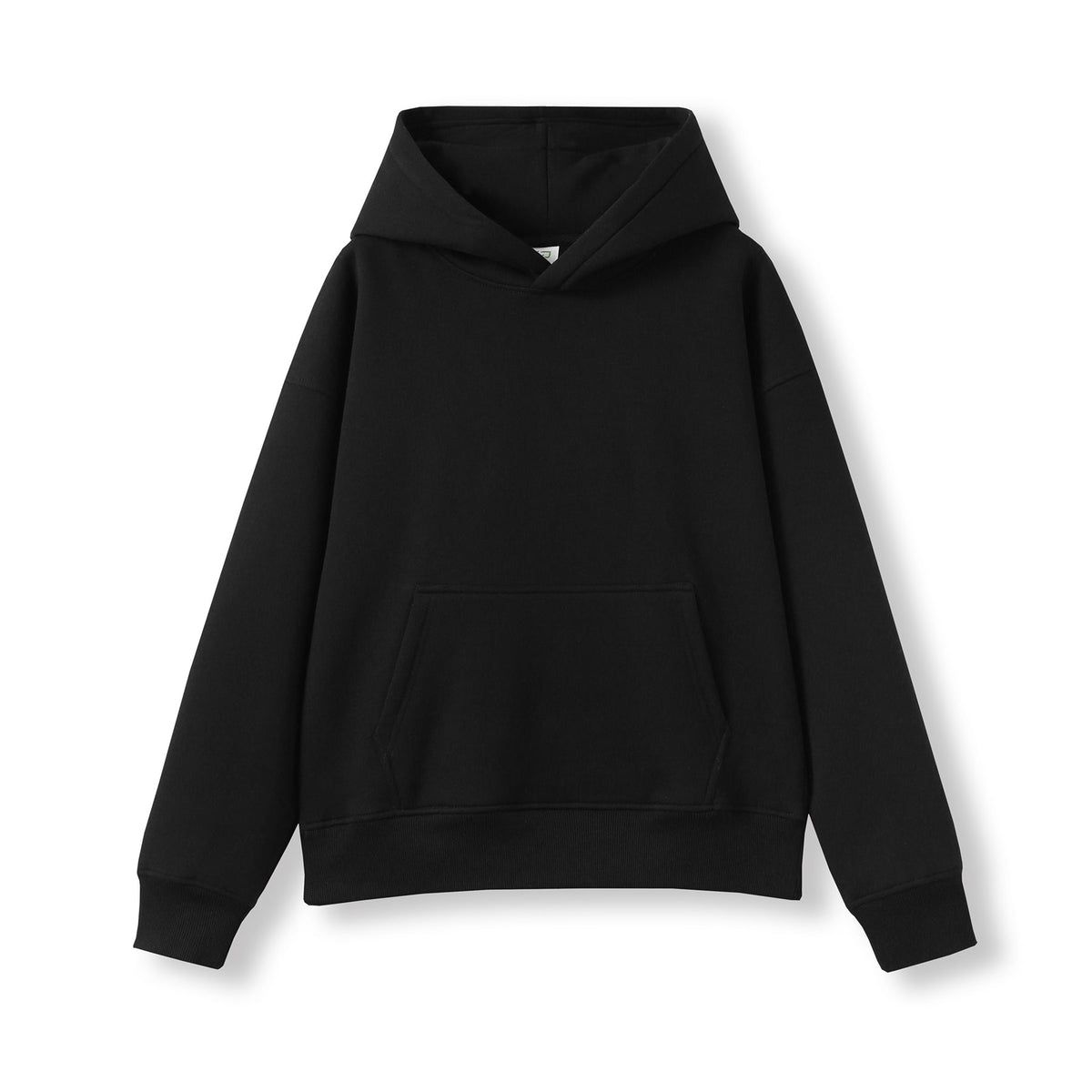 Kid's Easy Fit Oversize Hoodies - Black - Front