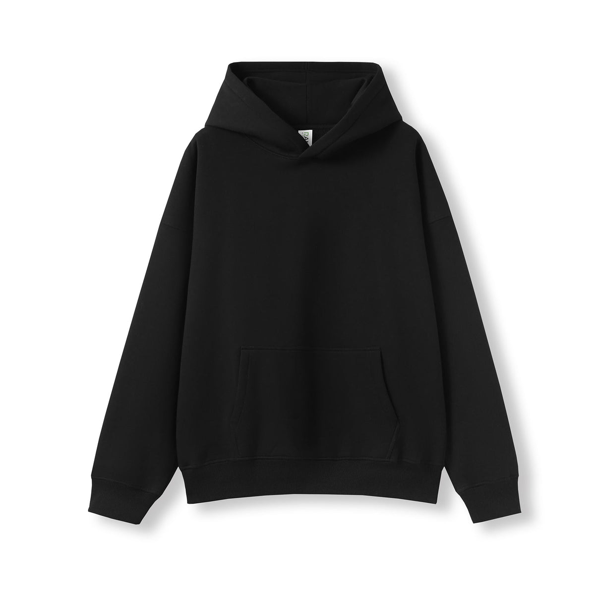 Adult's Easy Fit Oversize Hoodies - Black - Front