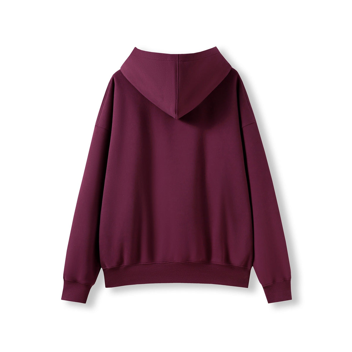 Adult's Easy Fit Oversize Hoodies - Burgundy Faded - Back