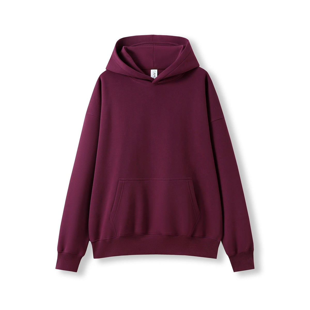 Adult's Easy Fit Oversize Hoodies - Burgundy Faded - Front