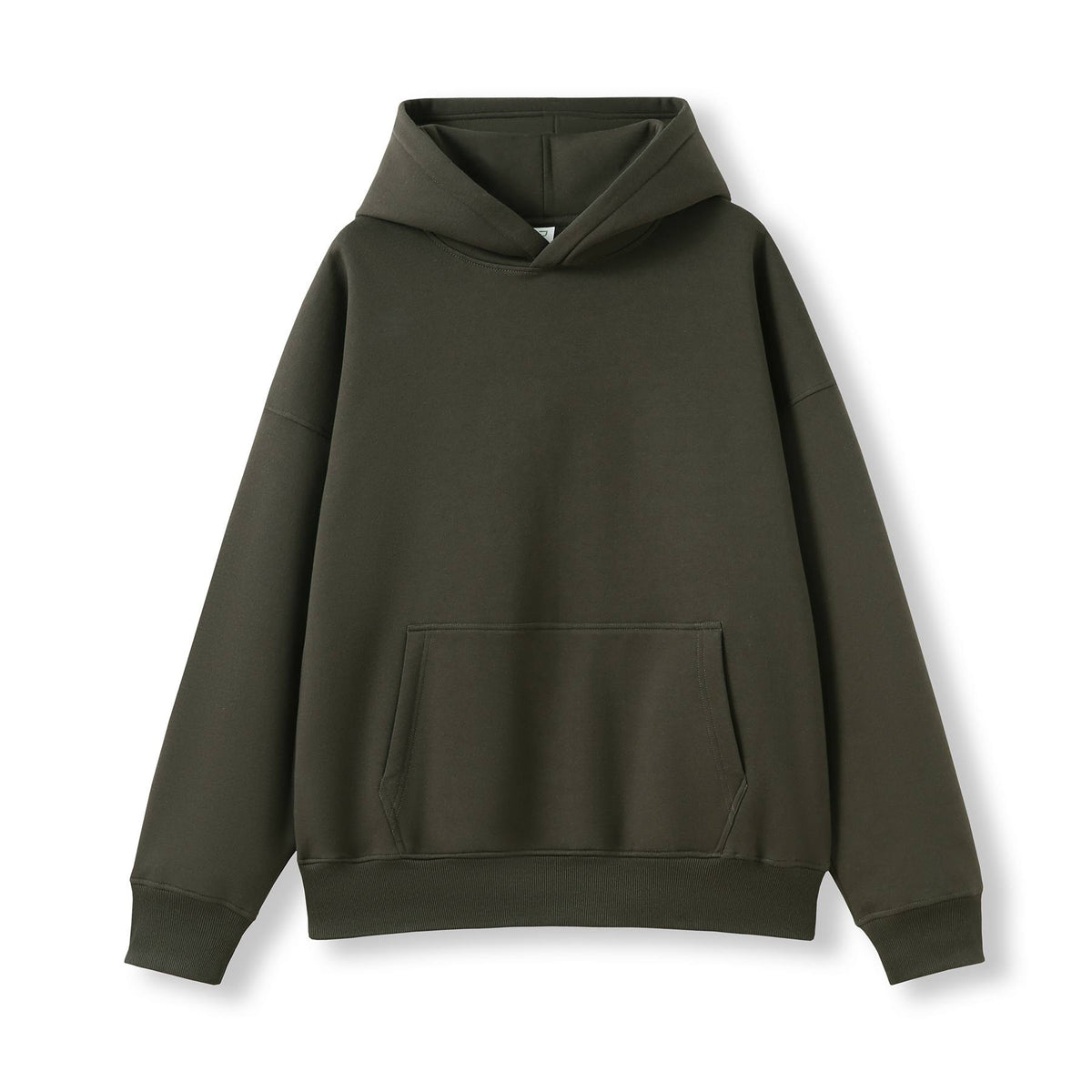 Adult's Easy Fit Oversize Hoodies - Military Green - Front