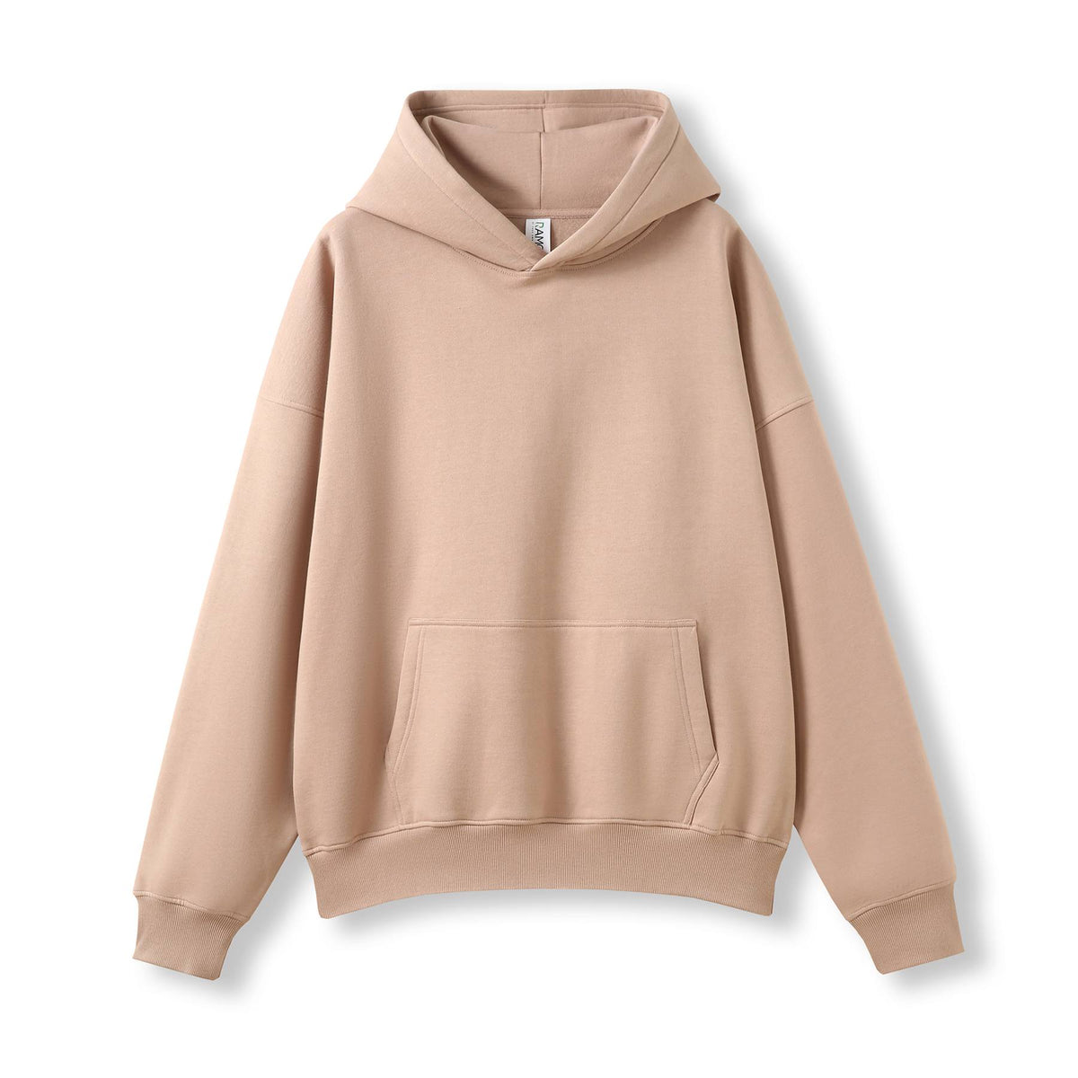 Adult's Easy Fit Oversize Hoodies - Peach - Front