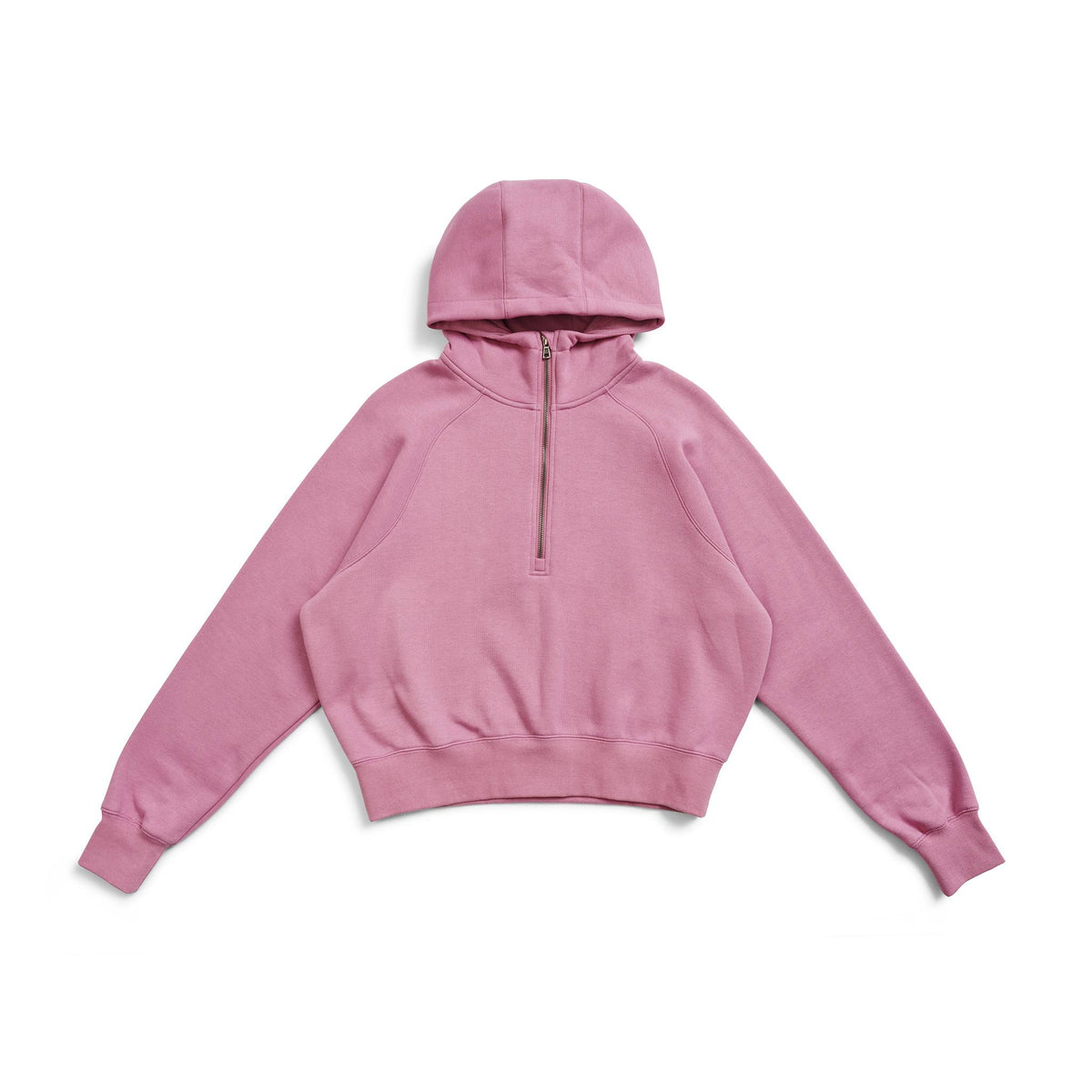 Womens/Girls Cotton Care Half-Zip - Cool Pink - Front