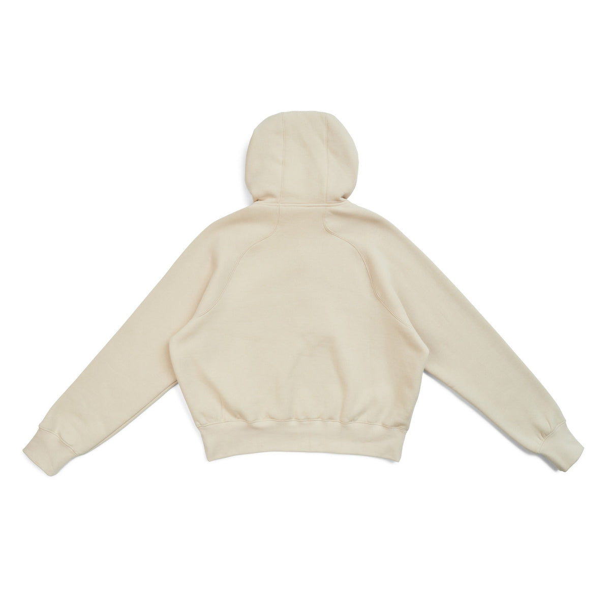 Womens/Girls Cotton Care Half-Zip - Natural - Back