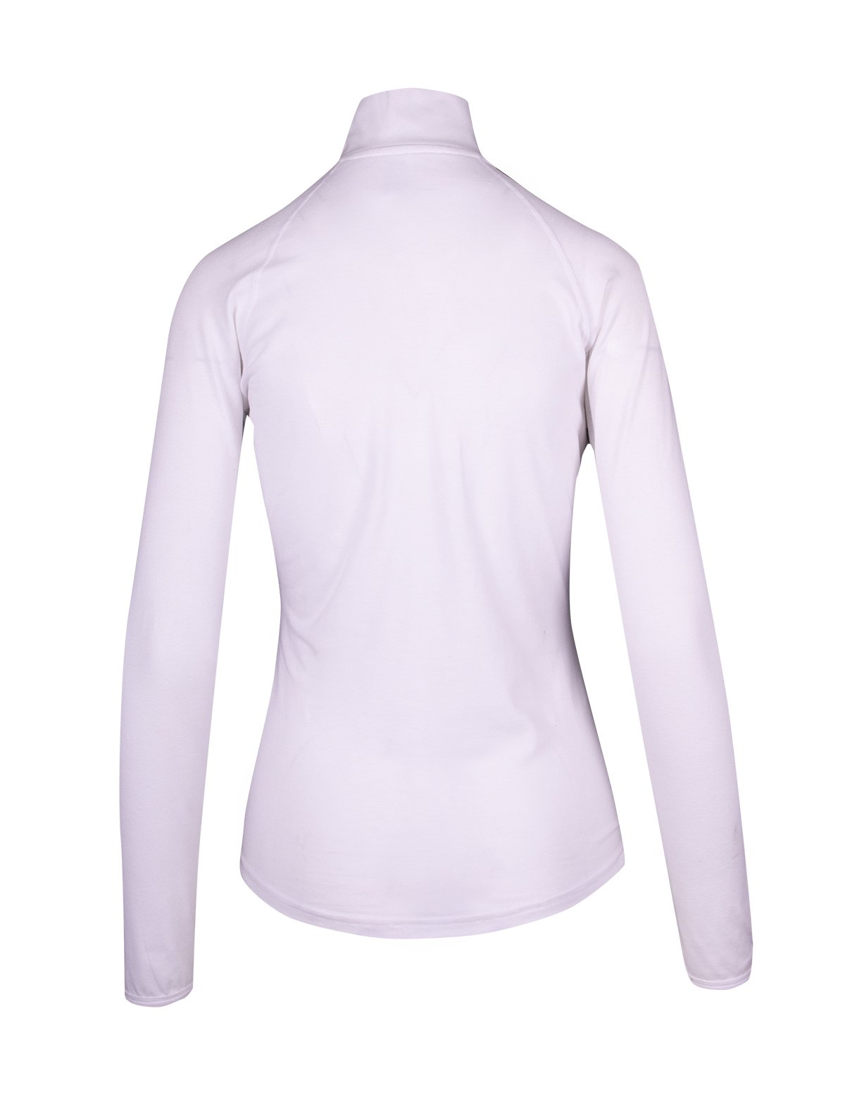 Womens Greatness Half Zip Mock Neck - White - Back
