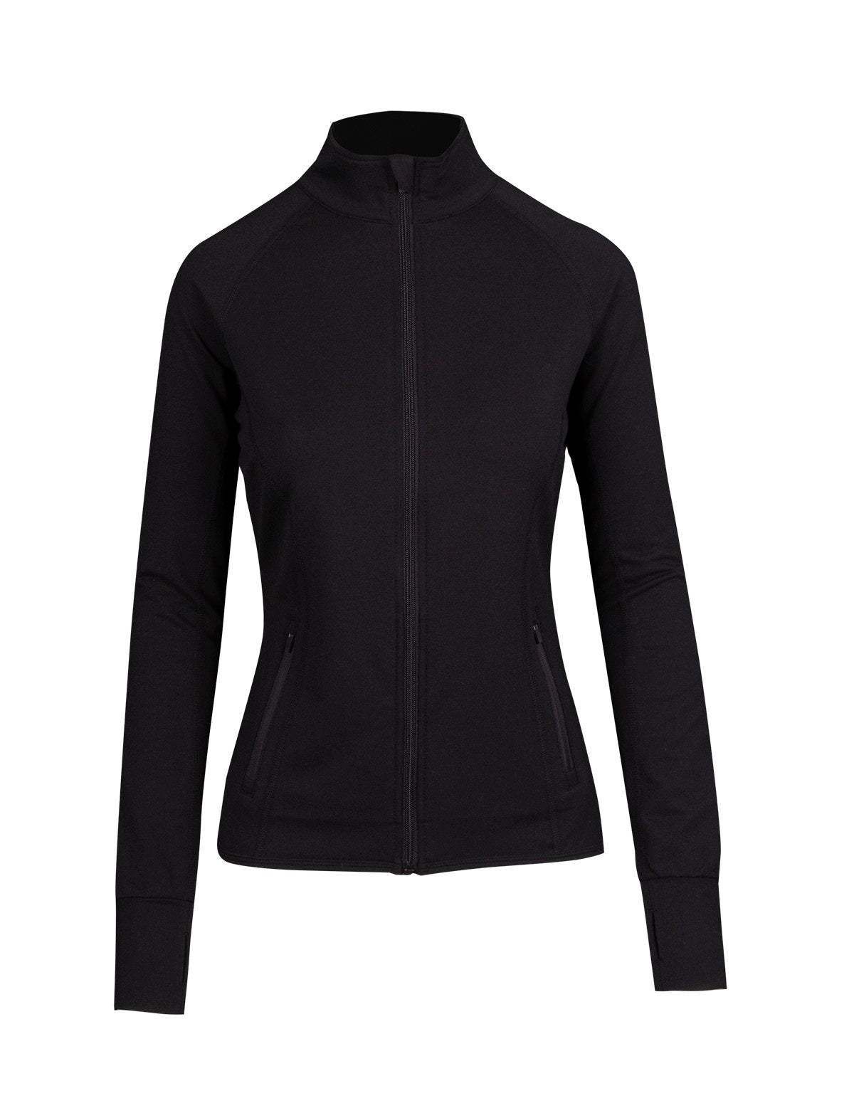 Womens Greatness Heather Jacket - Black - Front
