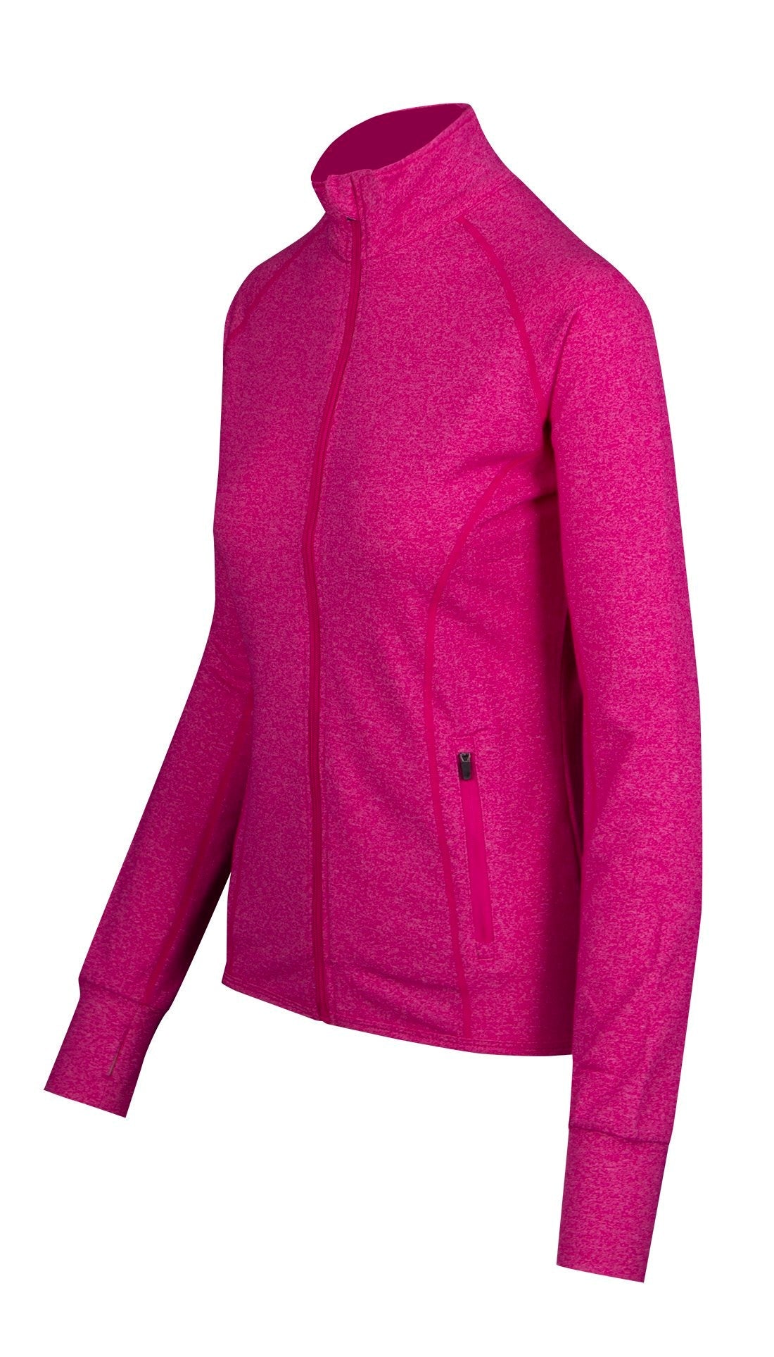 Womens Greatness Heather Jacket - Hot Pink Heather - Side