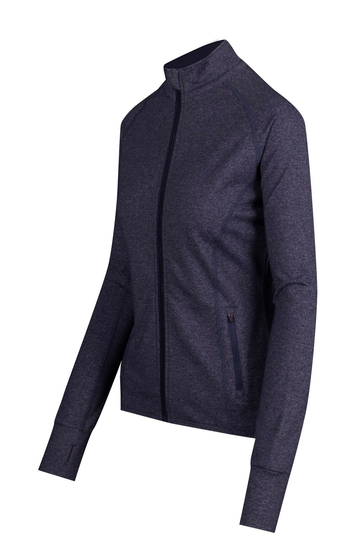 Womens Greatness Heather Jacket - Navy Heather - Side