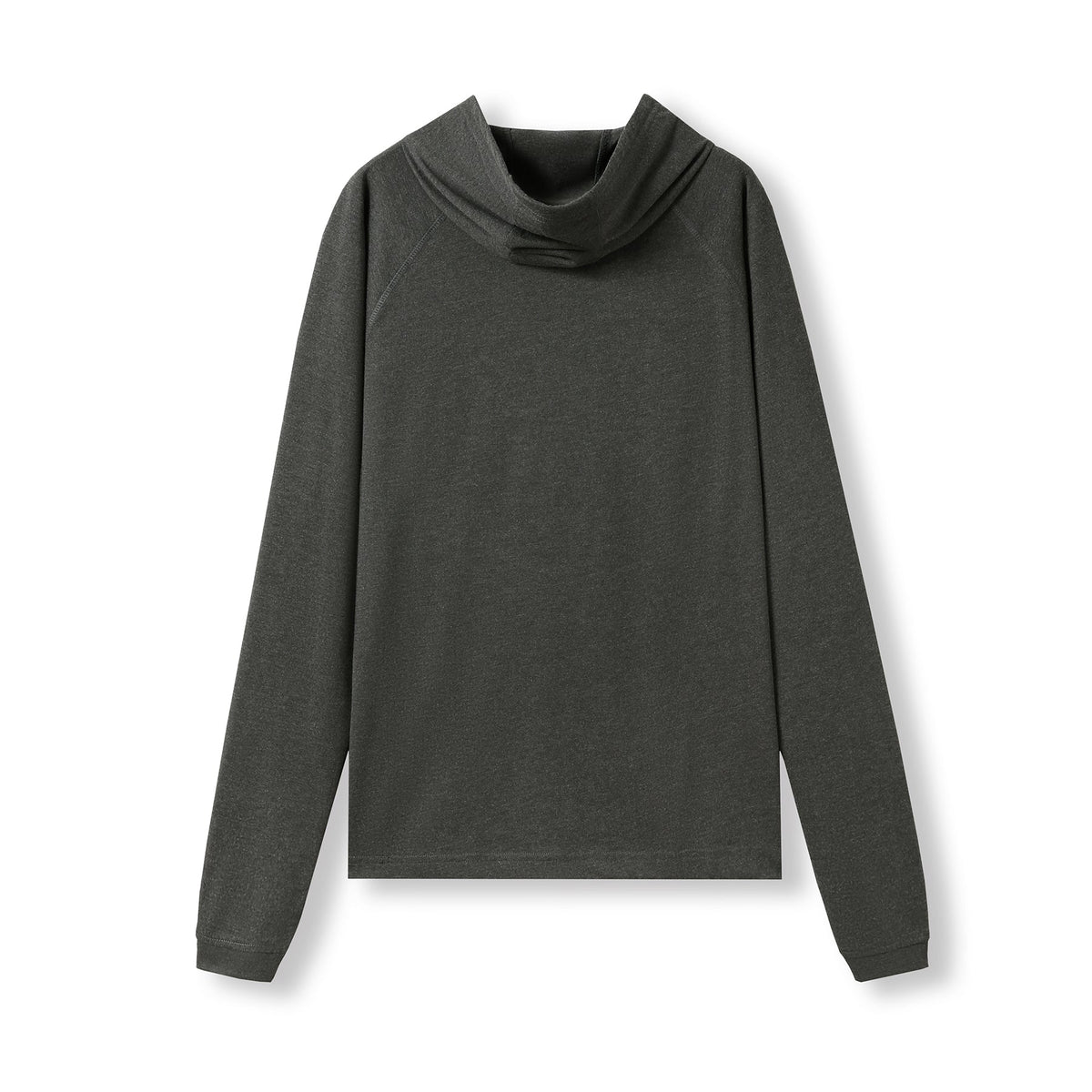 Men's / Unisex FUSION T-shirt Hoodie - Dark Marl - Back