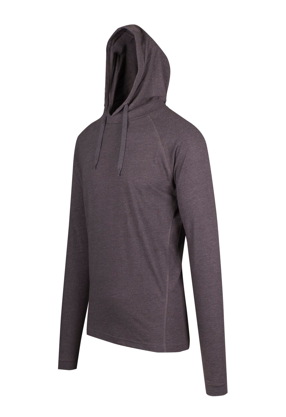 Men's / Unisex FUSION T-shirt Hoodie - Dark Marl - Side