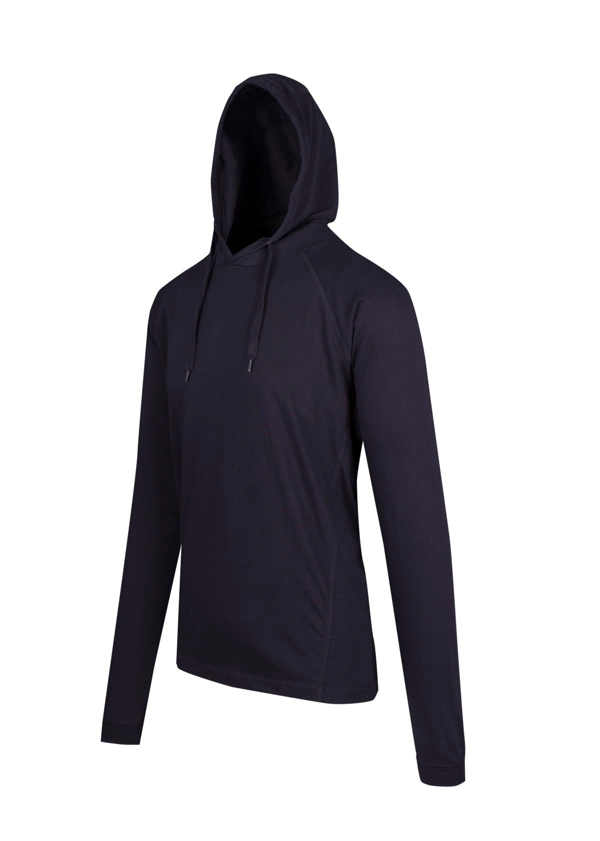 Men's / Unisex FUSION T-shirt Hoodie - Navy Blue - Side