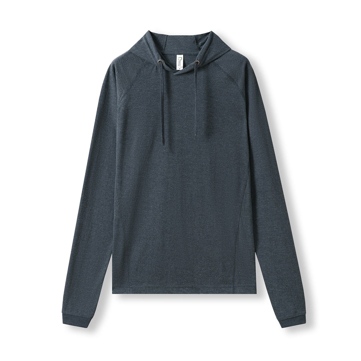 Men's / Unisex FUSION T-shirt Hoodie - Navy Marl - Front