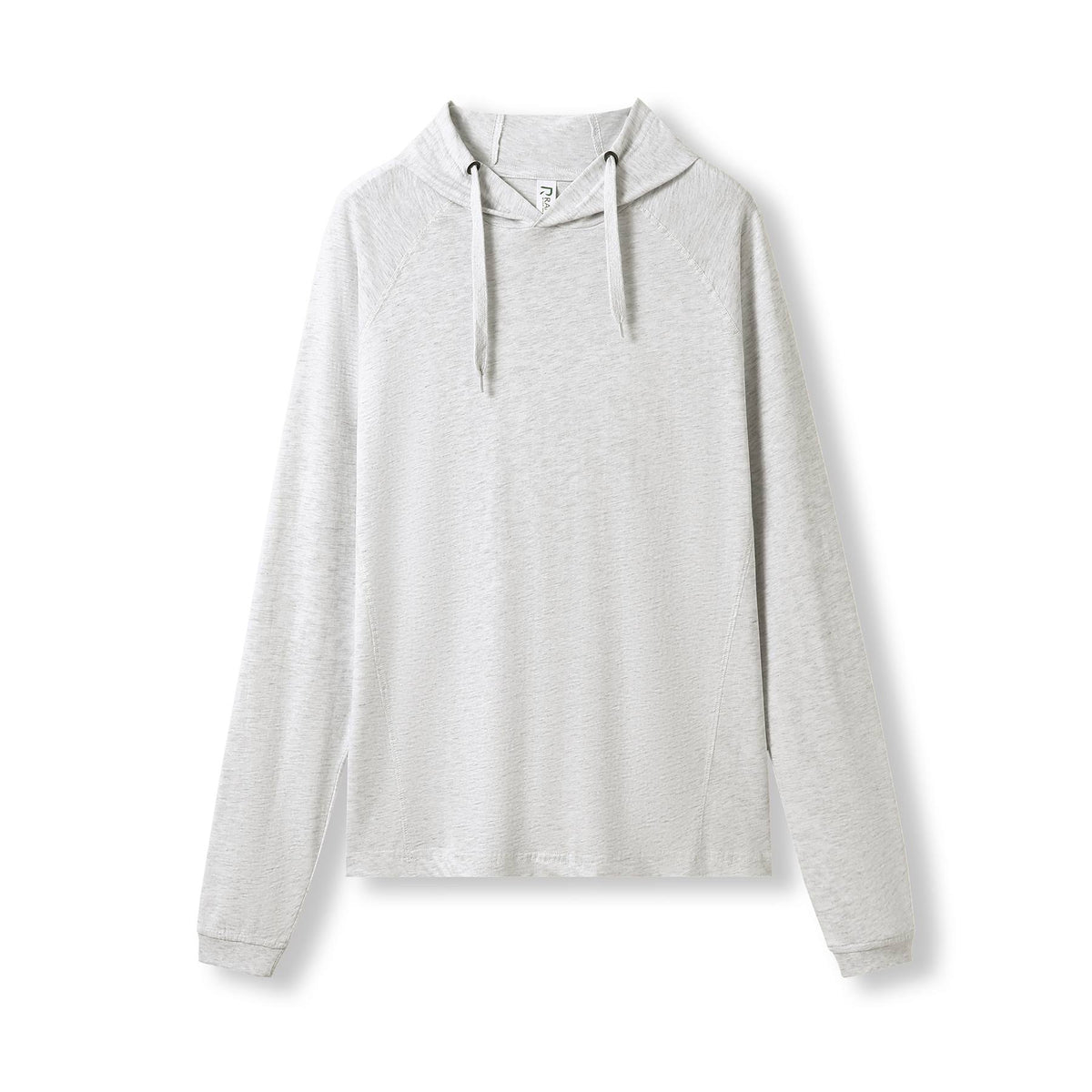 Men's / Unisex FUSION T-shirt Hoodie - White Marl - Front