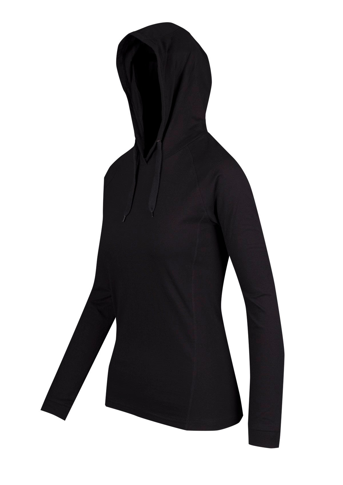 Women's fusion T-shirt Hoodie - Black - Side