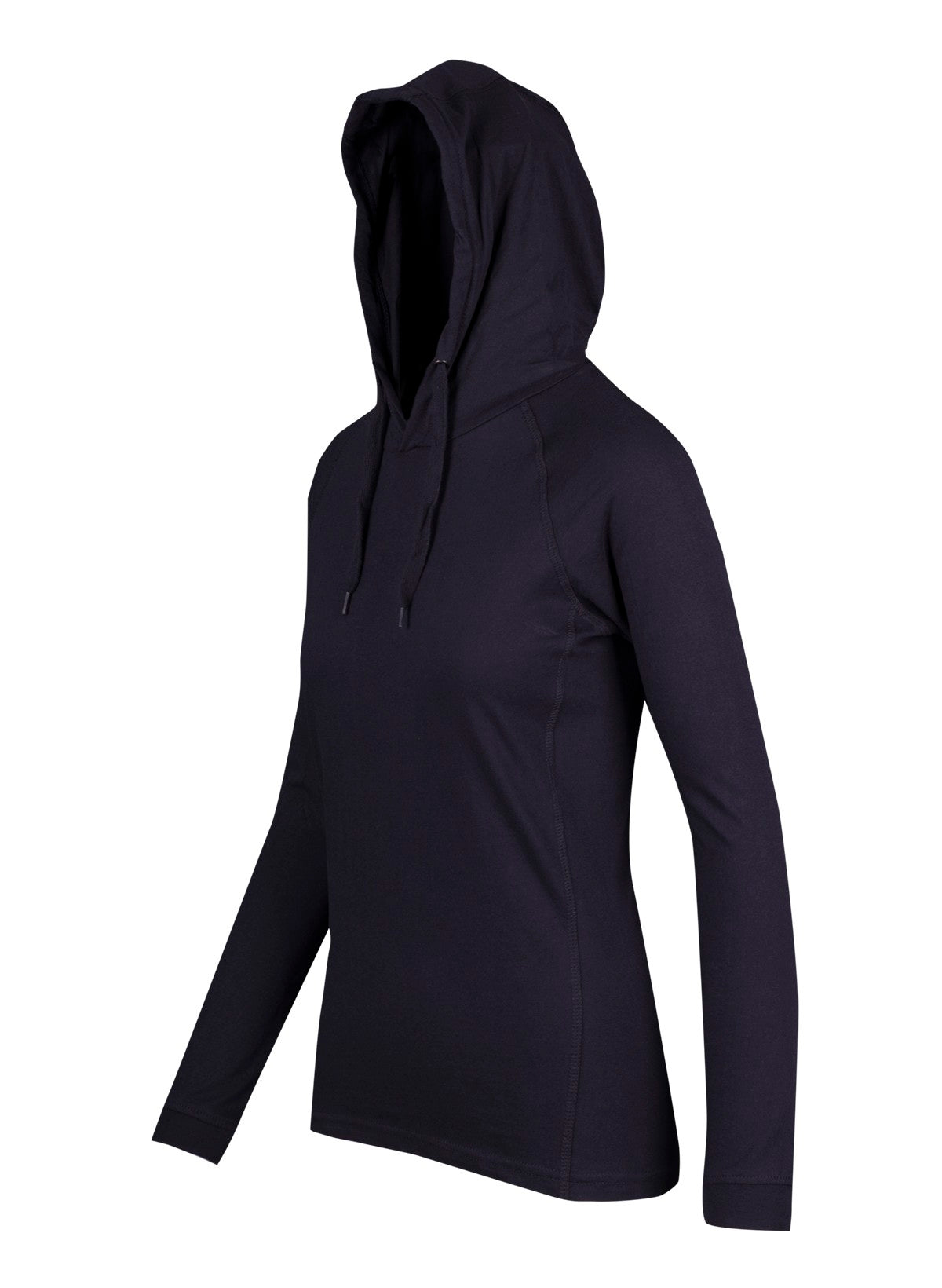 Women's fusion T-shirt Hoodie - Navy Blue - Side