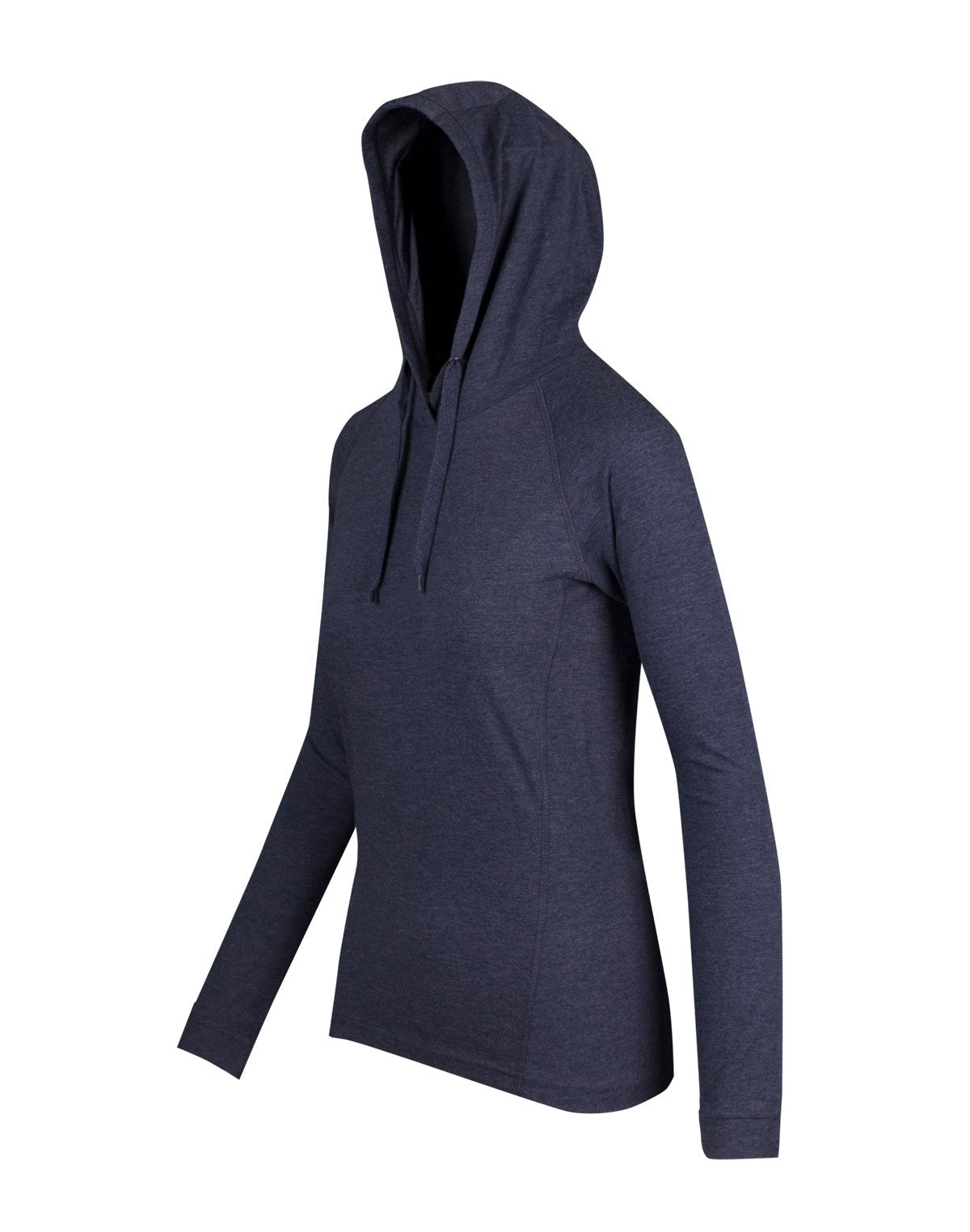 Women's fusion T-shirt Hoodie - Navy Marl - Side