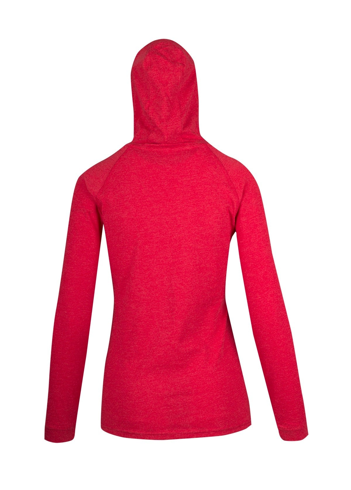 Women's fusion T-shirt Hoodie - Red Marl - Back