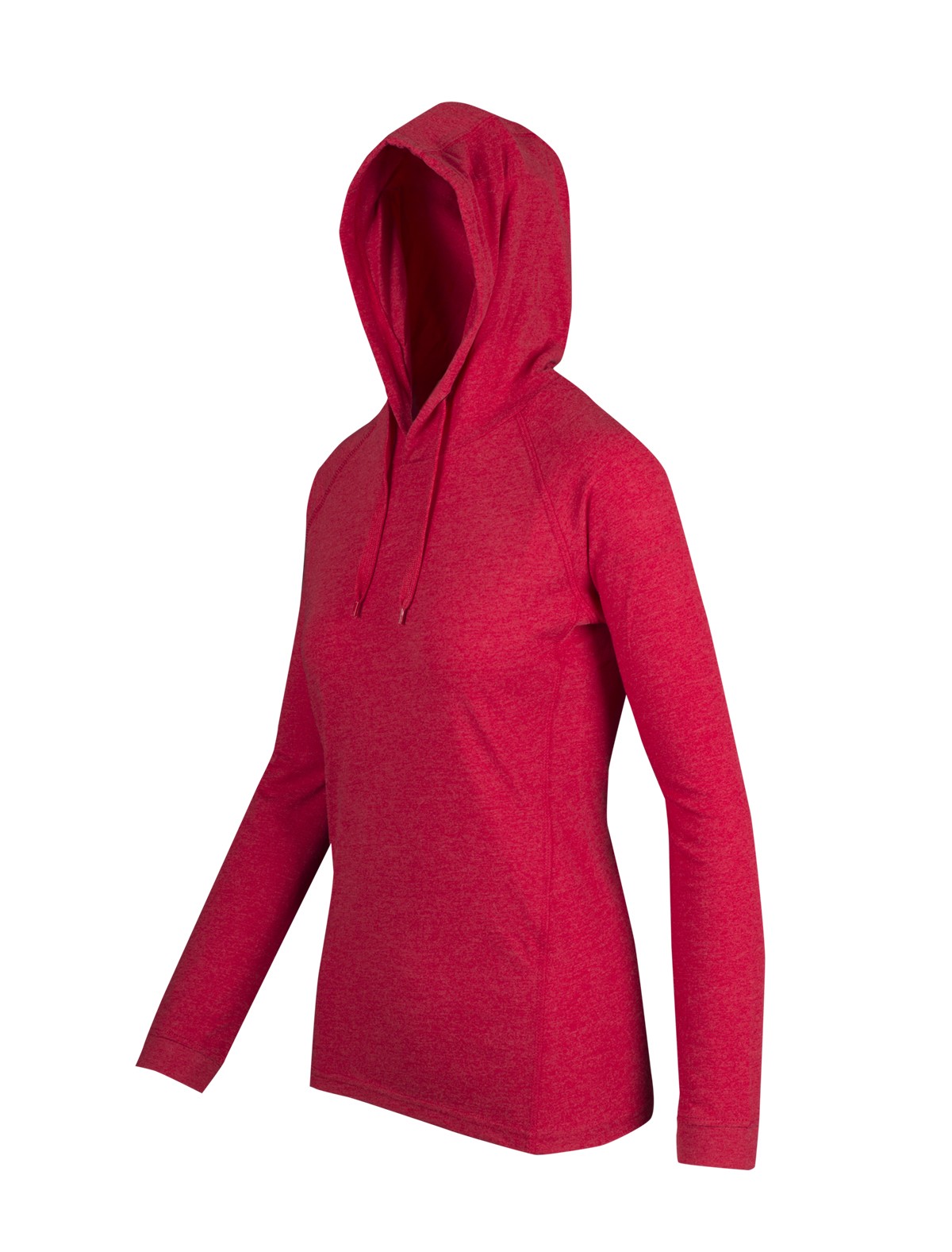 Women's fusion T-shirt Hoodie - Red Marl - Side