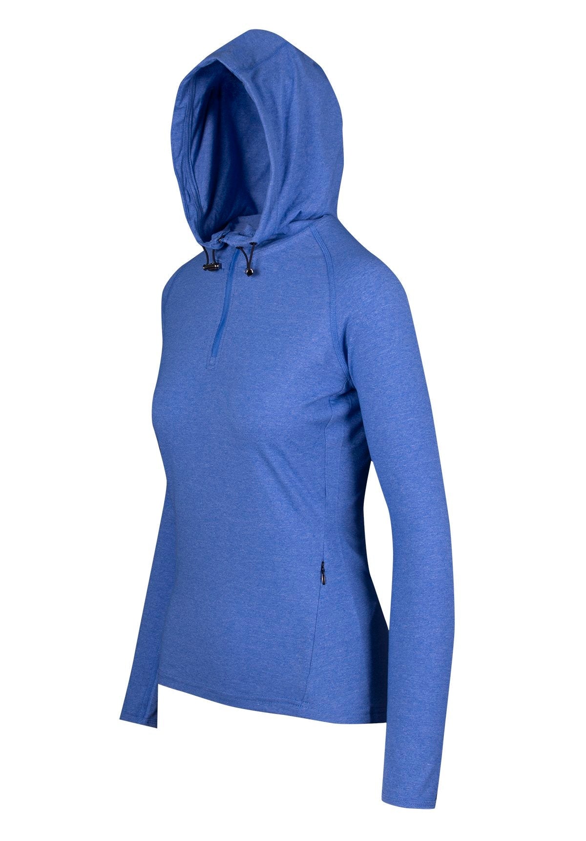 Women's Greatness Half-Hood Top - Royal Heather - Side