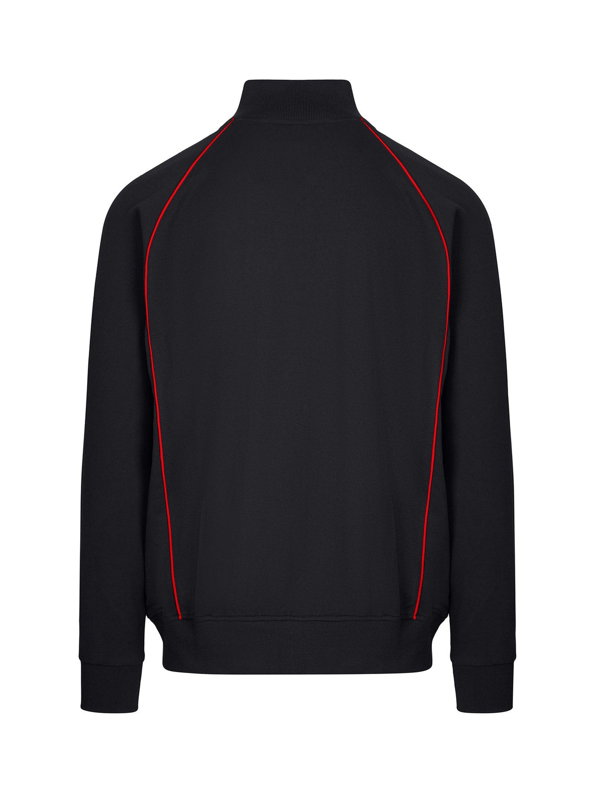 Mens' Unbrushed Contrast Jacket - Black/Red - Back