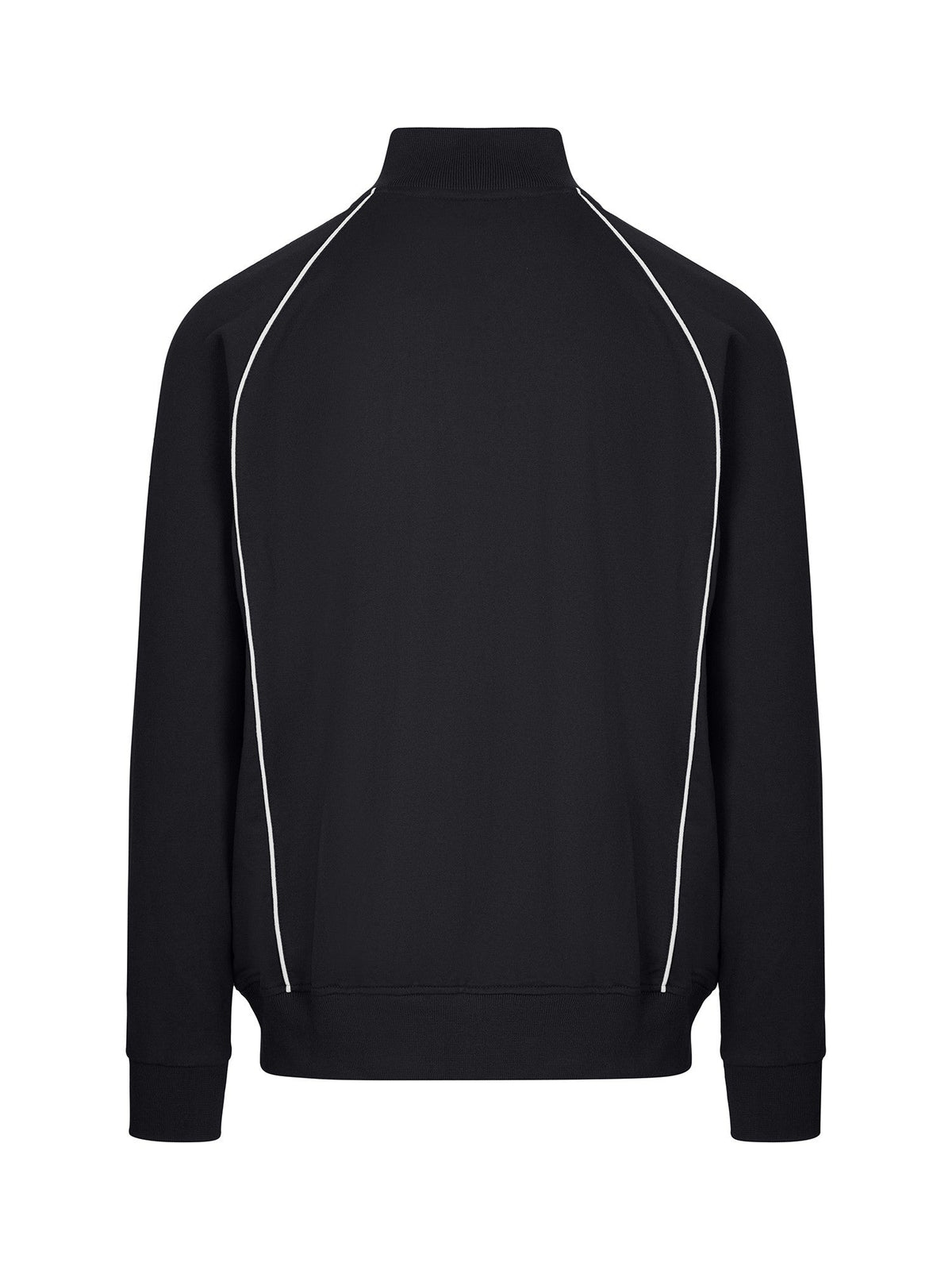Mens' Unbrushed Contrast Jacket - Black/White - Back