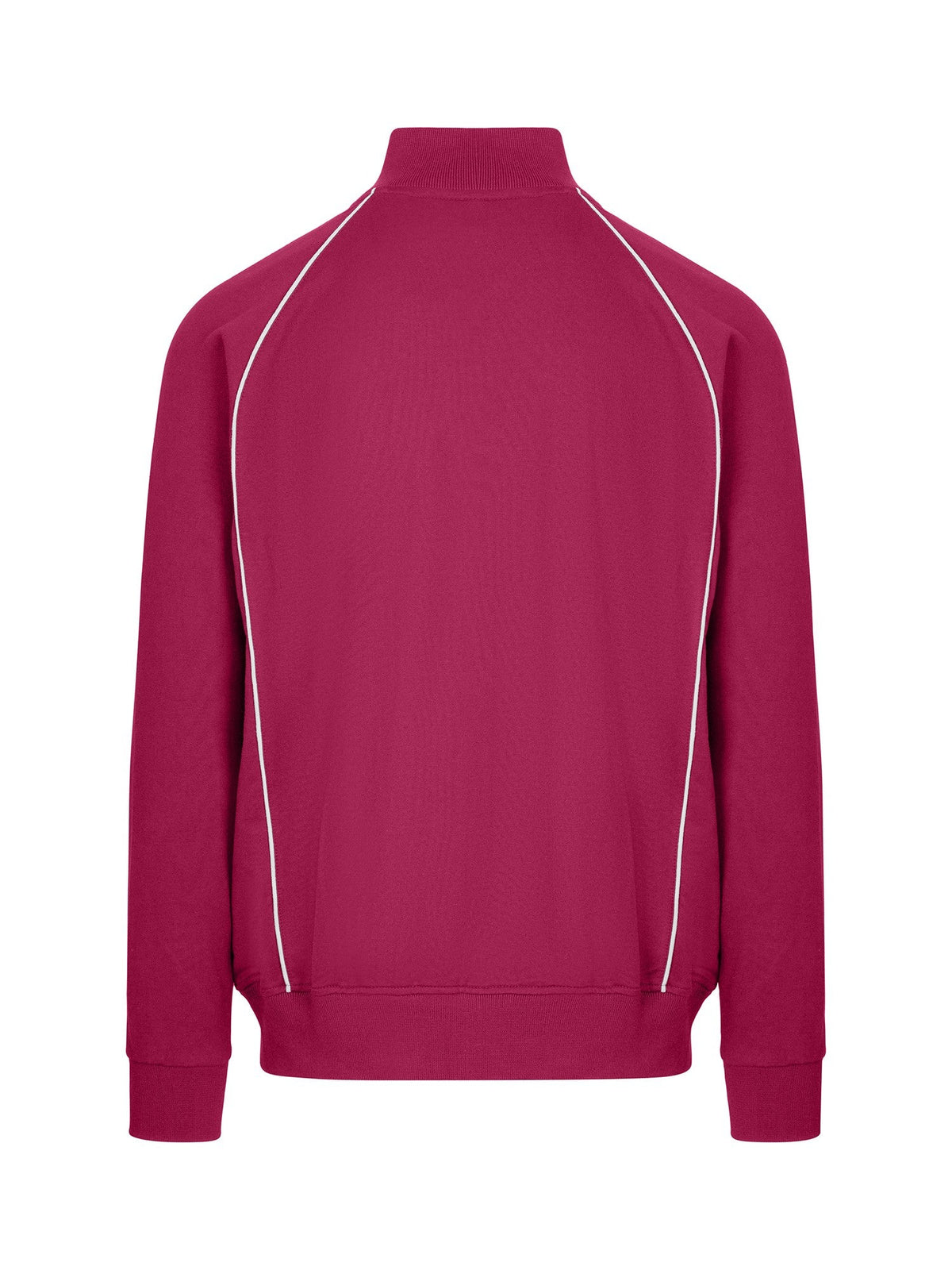 Mens' Unbrushed Contrast Jacket - Burgundy/White - Back
