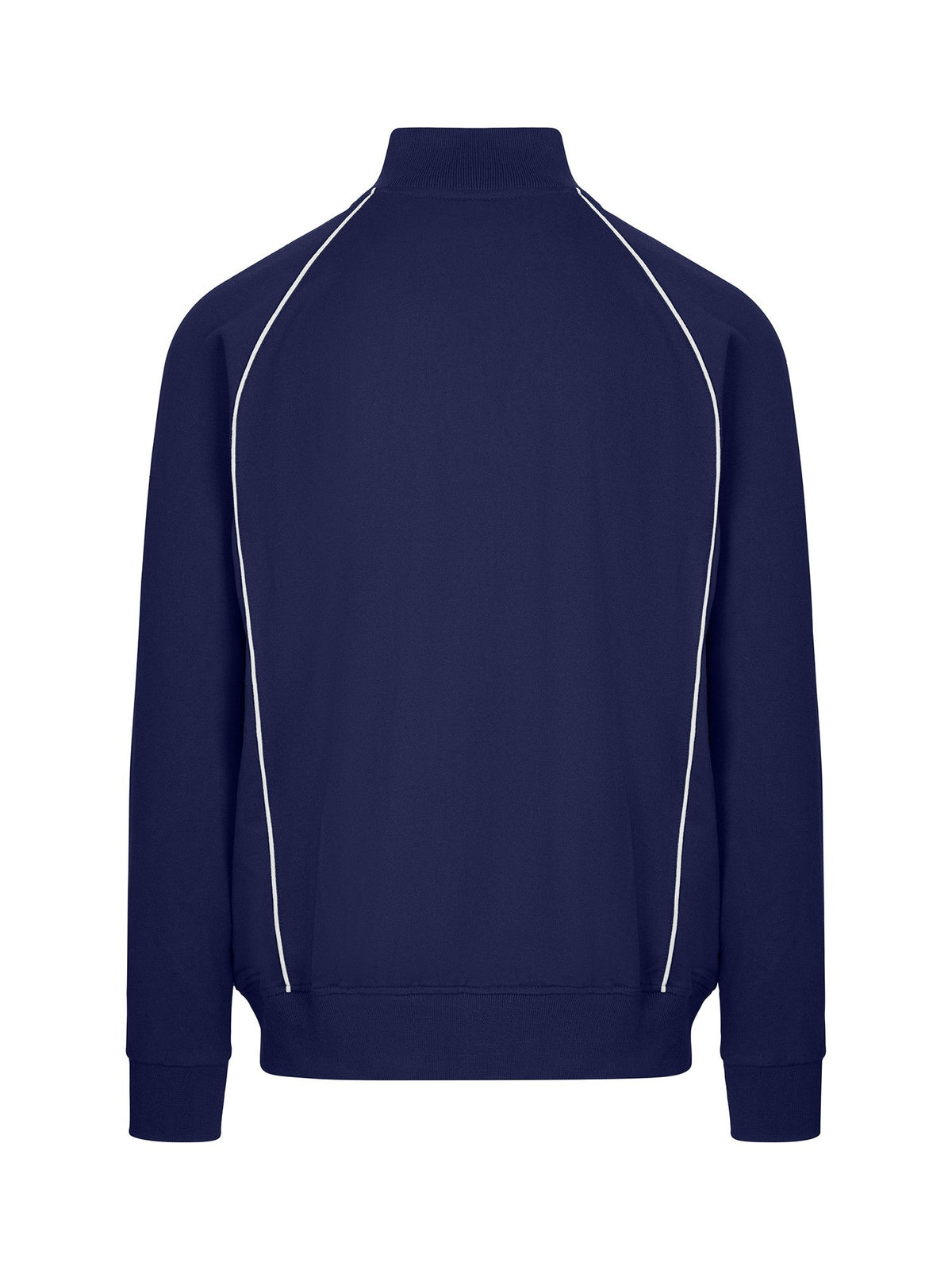 Mens' Unbrushed Contrast Jacket - Navy/White - Back