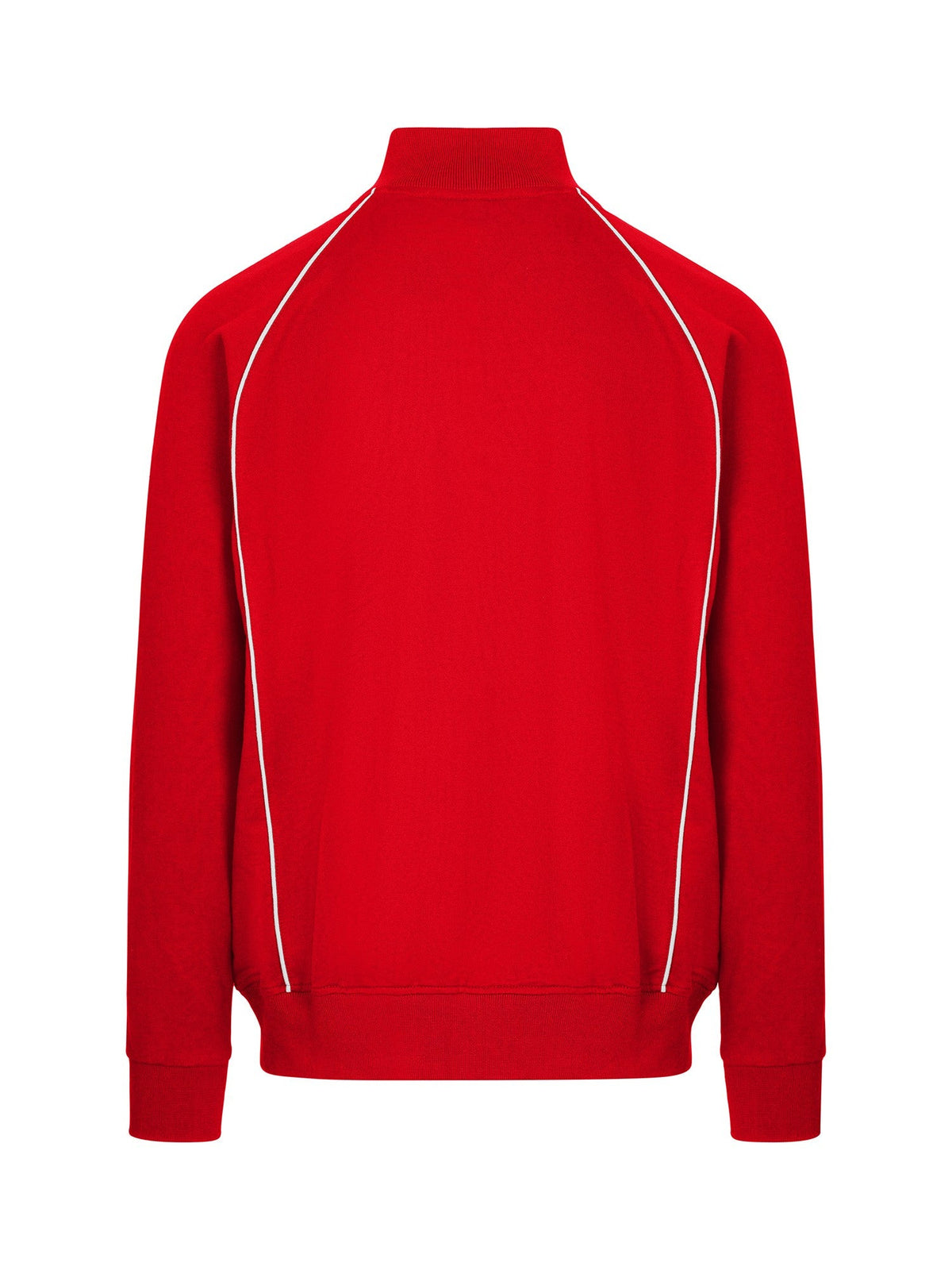 Mens' Unbrushed Contrast Jacket - Red/White - Back