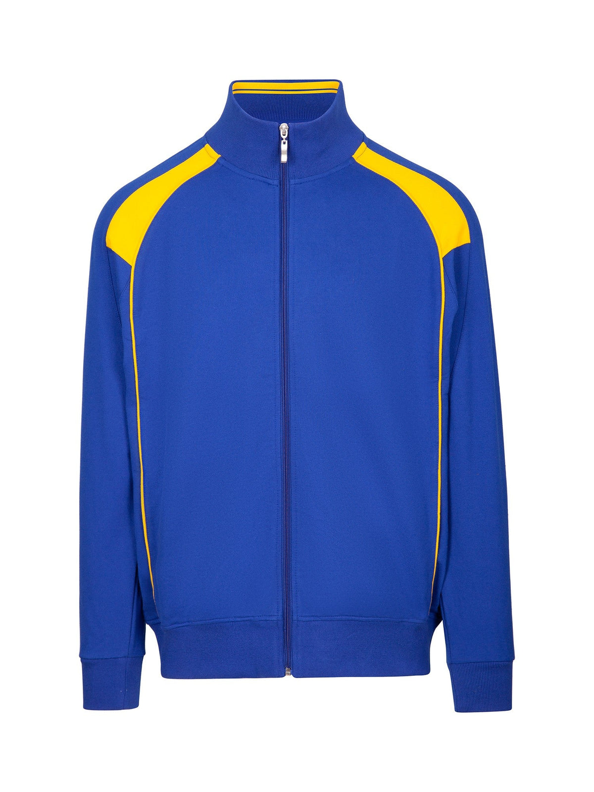 Mens' Unbrushed Contrast Jacket - Royal/Gold - Front