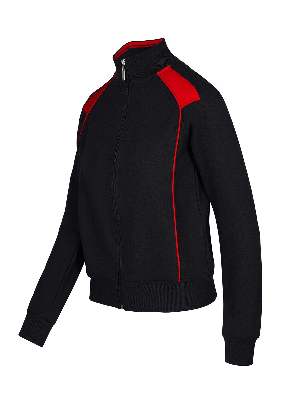 Womens/Juniors Unbrushed Contrast Jacket - Black/Red - Side