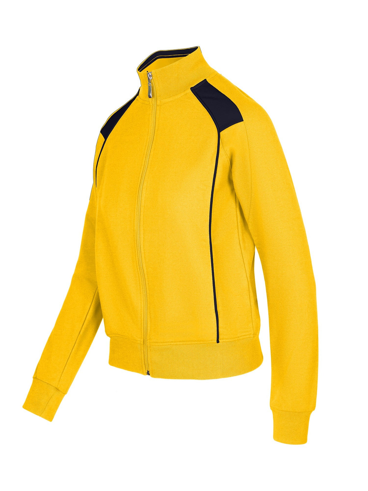 Womens/Juniors Unbrushed Contrast Jacket - Gold/Navy - Side