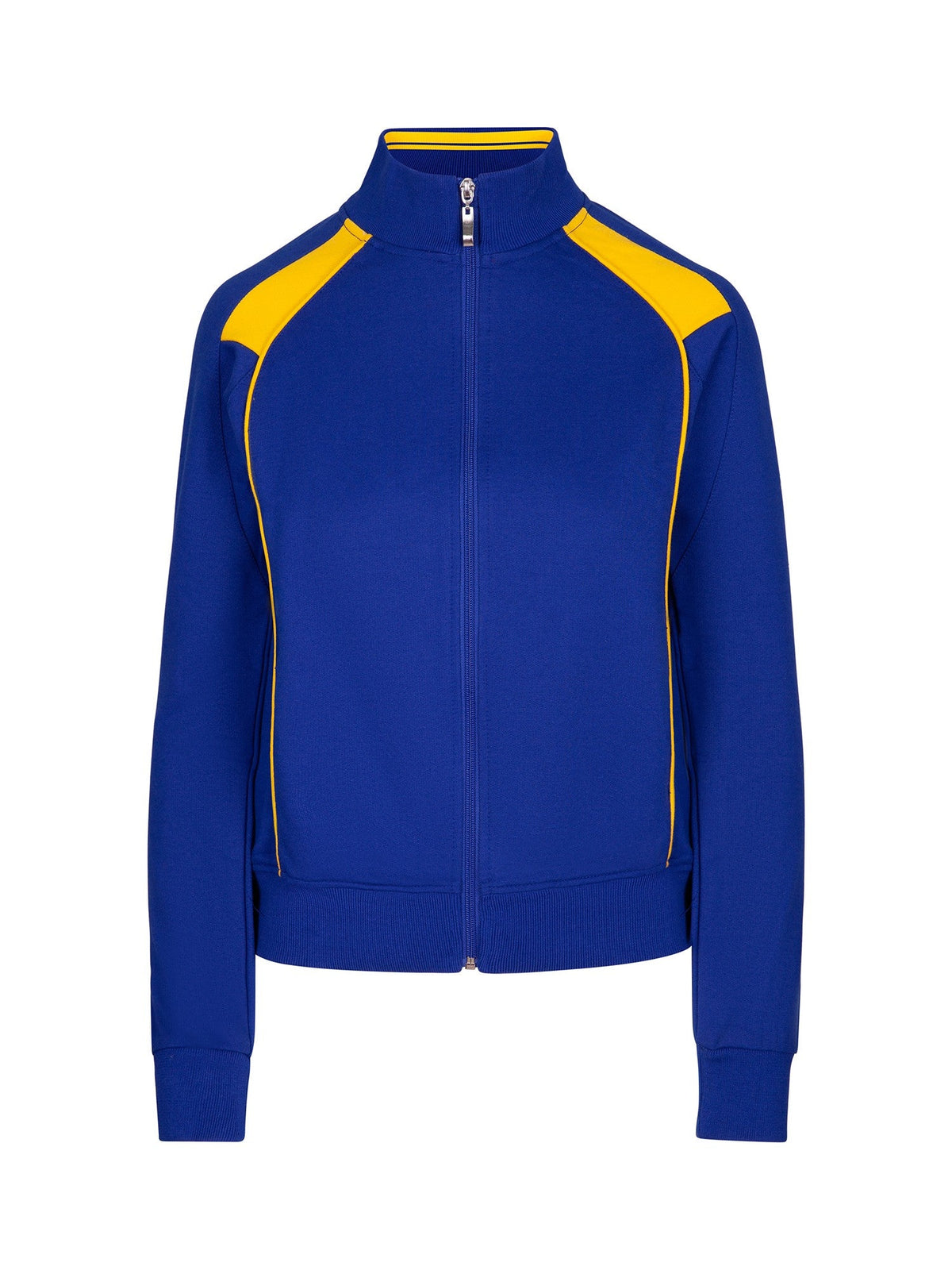 Womens/Juniors Unbrushed Contrast Jacket - Royal/Gold - Front
