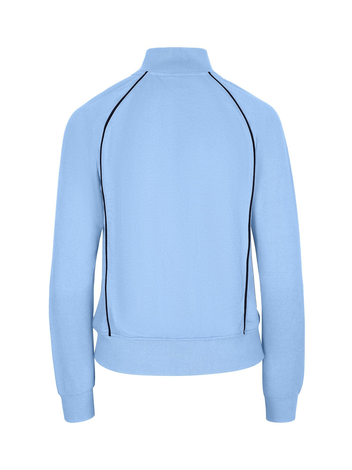 Womens/Juniors Unbrushed Contrast Jacket - Sky Blue/Navy - Back