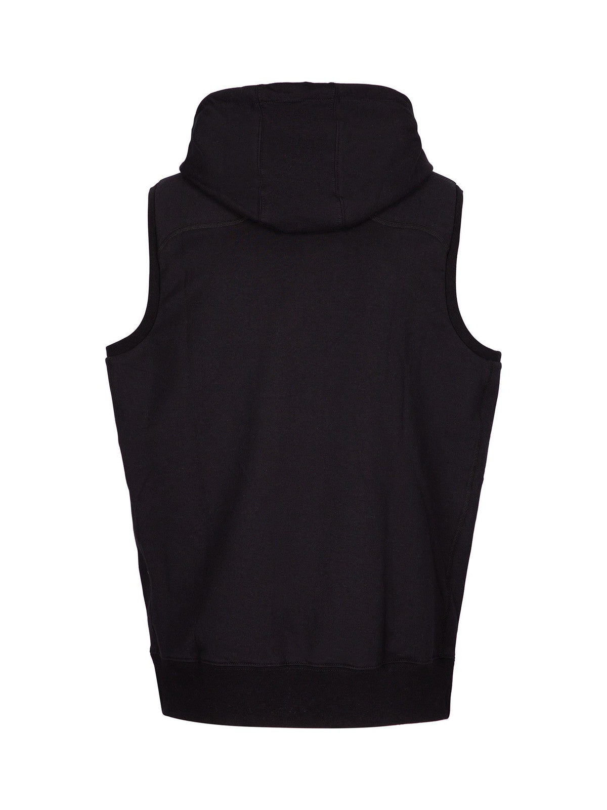 Men's Heather SLEEVELESS Hoodies - Greatness Range - Black - Back