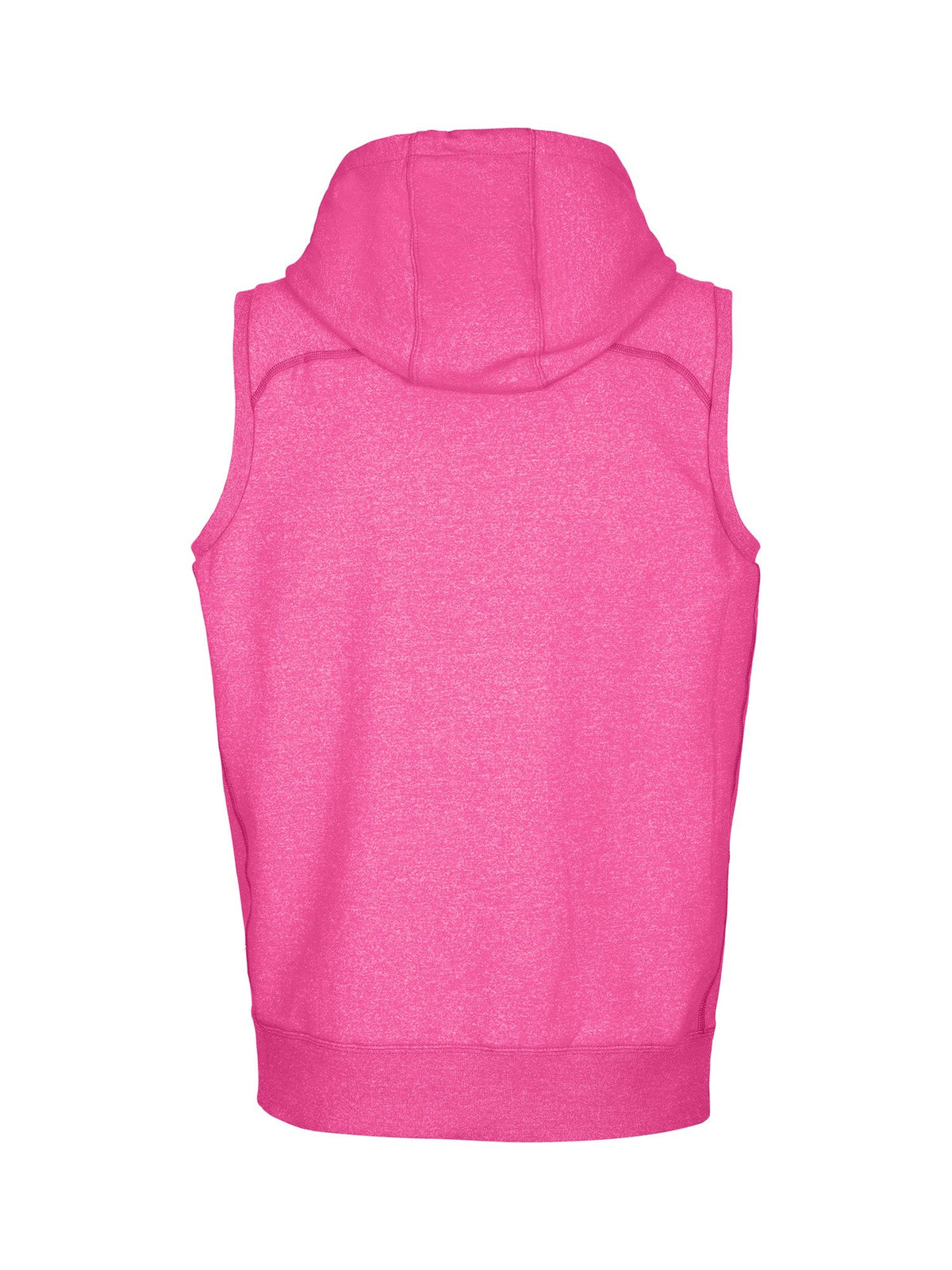 Men's Heather SLEEVELESS Hoodies - Greatness Range - Hot Pink Heather - Back