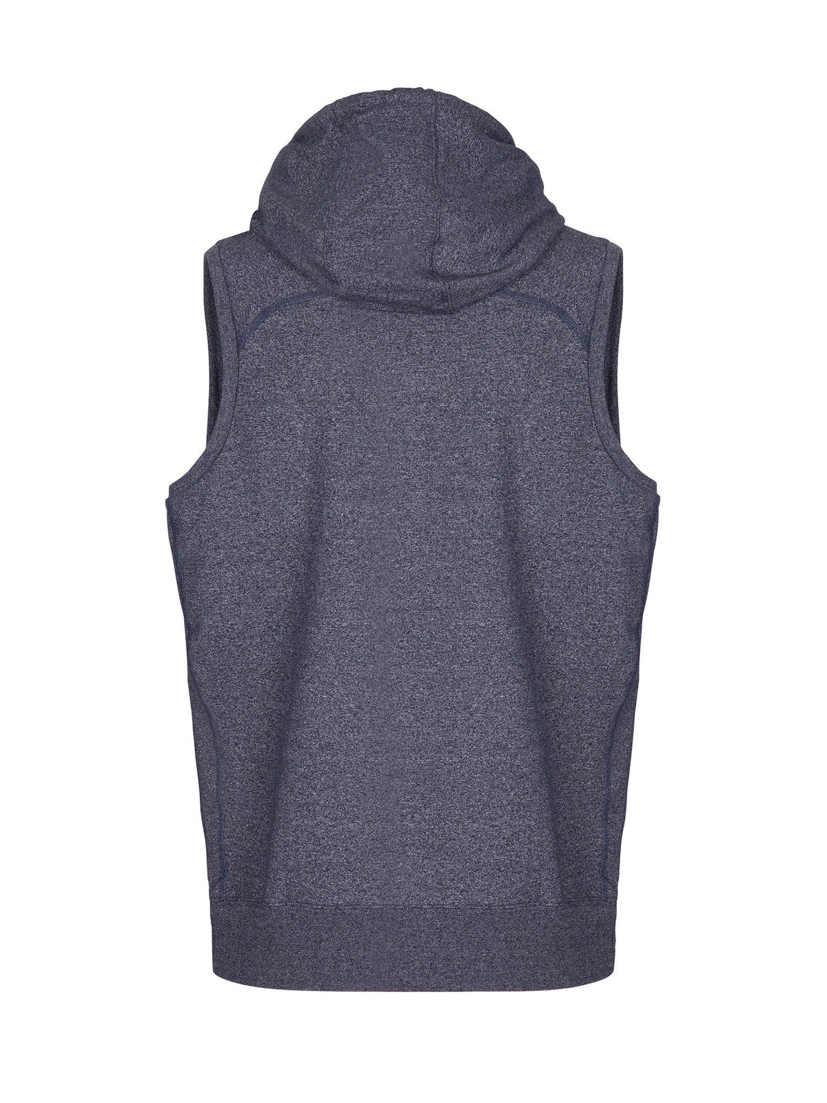 Men's Heather SLEEVELESS Hoodies - Greatness Range - Navy Heather - Back