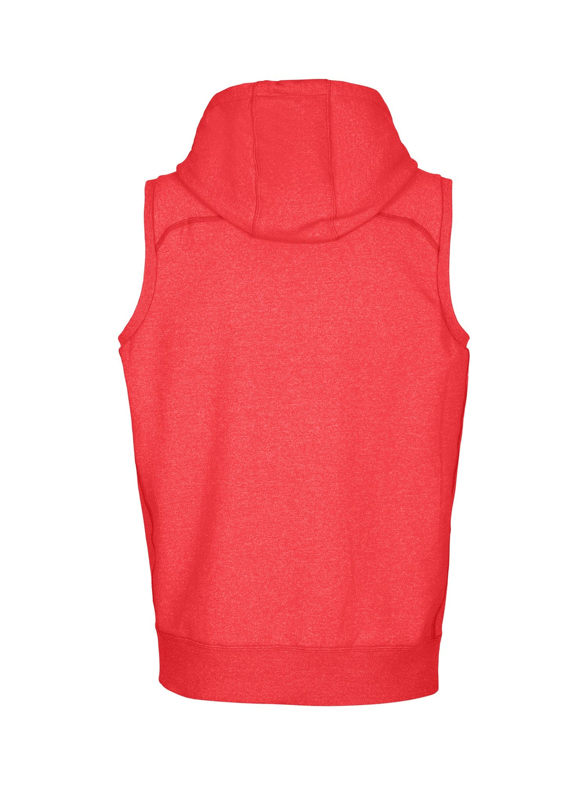 Men's Heather SLEEVELESS Hoodies - Greatness Range - Red Heather - Back