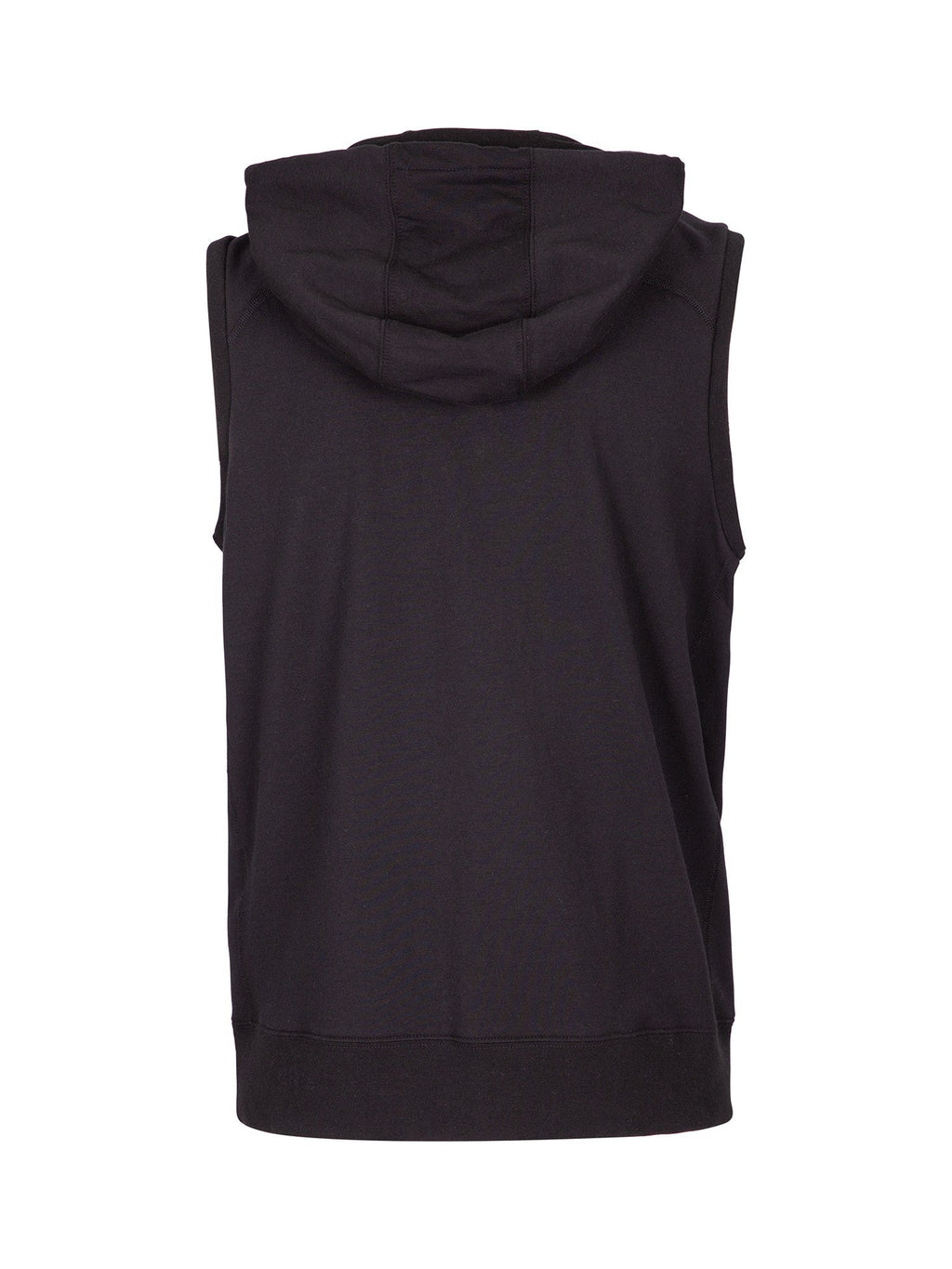 Mens Heather SLEEVELESS ZIP Hoodies - Greatness Range - Black - Back