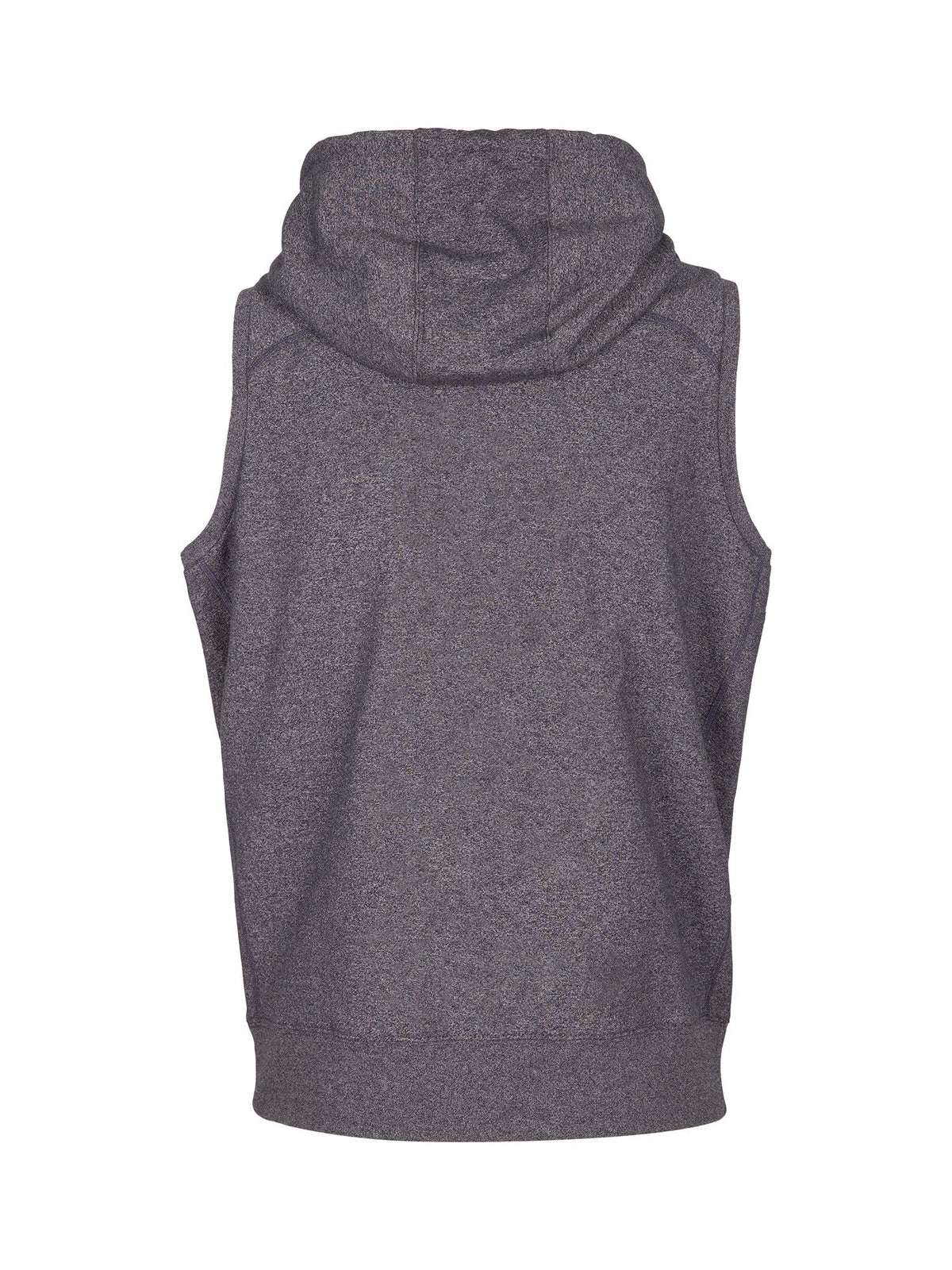 Mens Heather SLEEVELESS ZIP Hoodies - Greatness Range - Dark Heather - Back