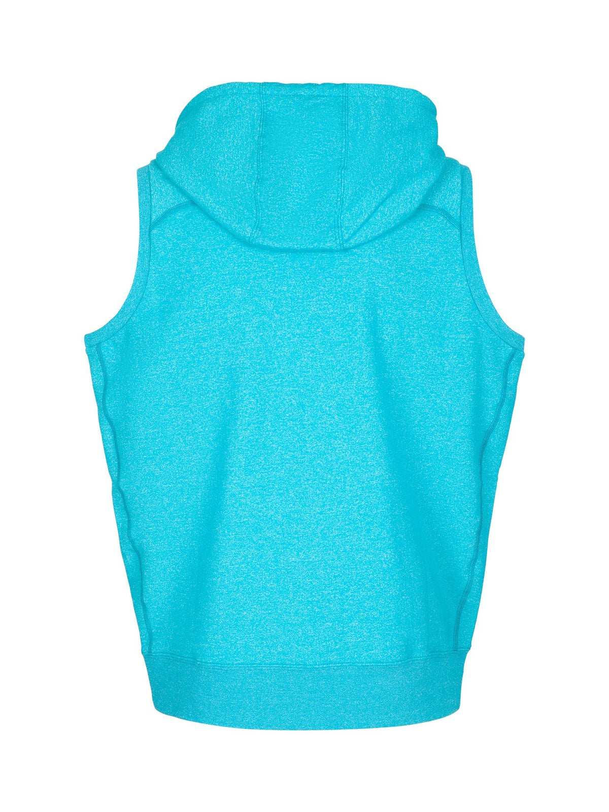 Mens Heather SLEEVELESS ZIP Hoodies - Greatness Range - Jade Heather - Back