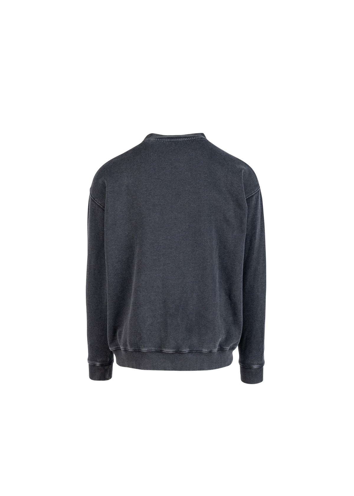 Unisex Stone Wash Sweatshirts - Black - Back