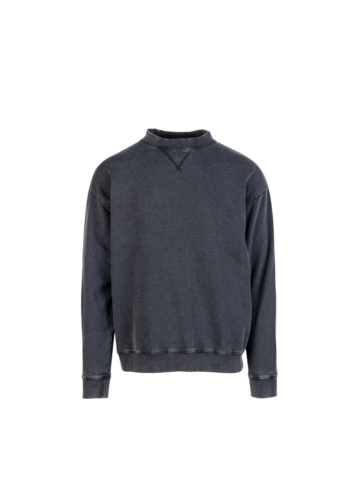 Unisex Stone Wash Sweatshirts - Black - Front